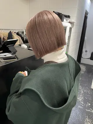 ミディアム カラー ヘアアレンジ 艶ハイトーン/ヘア アレンジAYAKAのヘアスタイル