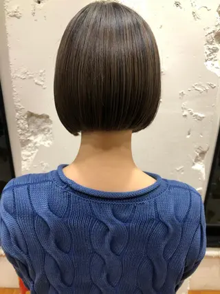 ショート パーマ 結べるレイヤーボブ くびれLady表参道のヘアスタイル