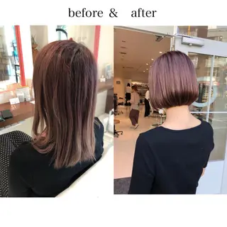 ミディアム カラー ウルフカット ハッシュカット/七海のヘアスタイル