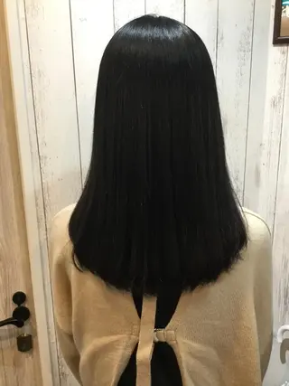 セミロング カラー パーマ 金崎 新吾のヘアスタイル
