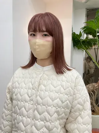 ミディアム カラー 垢抜けボブ/SAHO /OAK溝の口のヘアスタイル