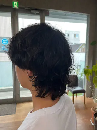 パーマ メンズ ボブ×艶カラー 特化・リクト💥のヘアスタイル