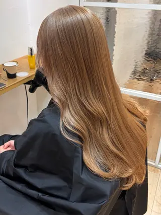ロング カラー 縮毛/ベージュカラー Mariamu🫧のヘアスタイル