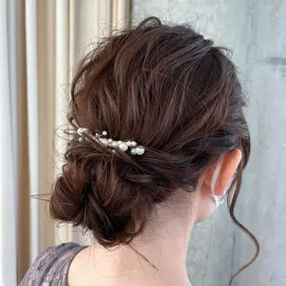 セミロング ヘアアレンジ サソウ ユリエ🥥のヘアスタイル