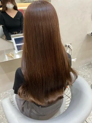 ロング カラー 新宿/韓国ヘア 中明度カラー/かやのヘアスタイル