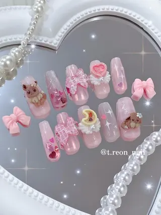 ネイル シェアサロンLei.g(レイジー)所属・3Dアートネイル💗 都築レナのネイルデザイン