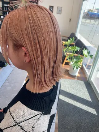 ミディアム カラー 嶋岡 乃愛のヘアスタイル