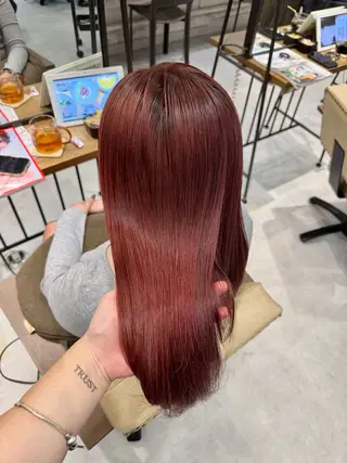 ロング カラー ブリーチなしwカラー /艶カラー/oukaのヘアスタイル