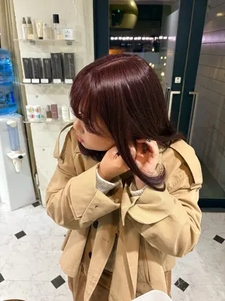 セミロング 宇野愛華∕ パーマスタイルのヘアスタイル