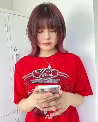 ミディアム カラー 【代表】 辻龍樹のヘアスタイル