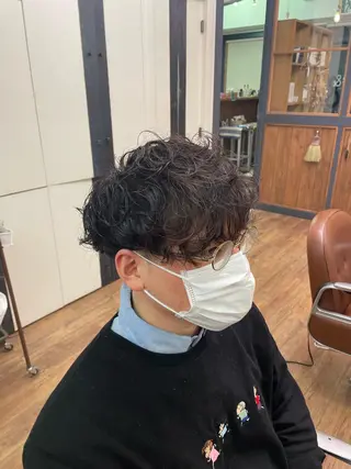 パーマ メンズ 川上拓真 ✂︎学芸大学のヘアスタイル