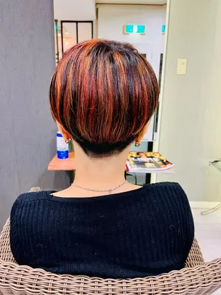 ショート カラー ママ美容師 ＊ヒマワリのヘアスタイル