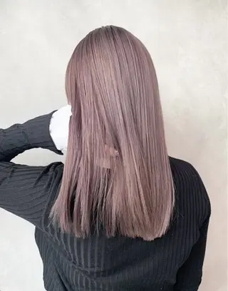 セミロング カラー Sanaダブルカラー ✨️パルコ徒歩1分のヘアスタイル