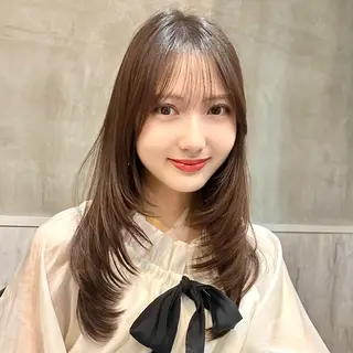 ロング 🌹ハッシュカット、 レイヤー韓国ヘア🌹のヘアスタイル