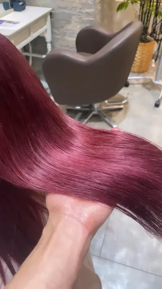 ロング カラー 梅田美容室/ ウルフカットのヘアスタイル