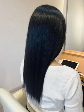 ロング カラー 酸性ストレート/ブリ ーチなしWカラー河本のヘアスタイル