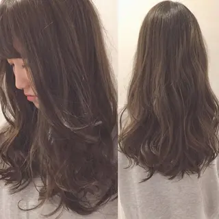 ミディアム セミロング ロング カラー パーマ ハイトーン×髪質改善 KENTAのヘアスタイル