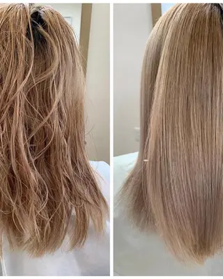 セミロング カラー パーマ radiant ラディアントのヘアスタイル