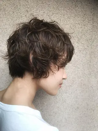ショート カラー パーマ vato バトのヘアスタイル