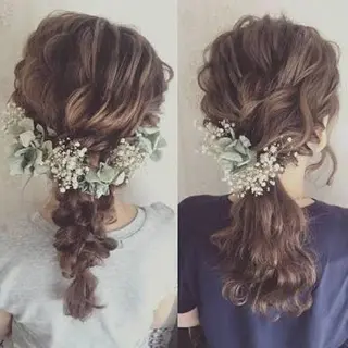 セミロング ヘアアレンジ 【公式】amble luxe池袋東口🩷のヘアスタイル