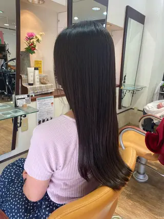 ロング サプリームヘア 飯田みち瑠のヘアスタイル