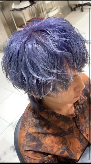 ミディアム メンズ レイヤー/韓国風/ 縮毛矯正/沖谷航のヘアスタイル