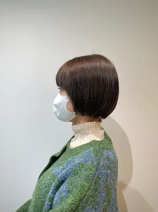 セミロング カラー ヘアアレンジ 髪と心を整える美容師 透明感カラー/ボブのヘアスタイル