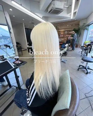 ロング カラー ハイトーンカラー / 美髪矯正/出口優斗のヘアスタイル