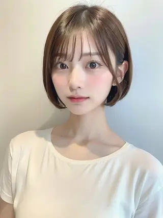 ショート カラー 🩵髪質改善🩵 韓国ヘア🩵花澤みりのヘアスタイル