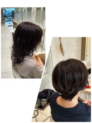 ミディアム 縮毛矯正&髪質改善 西野のヘアスタイル