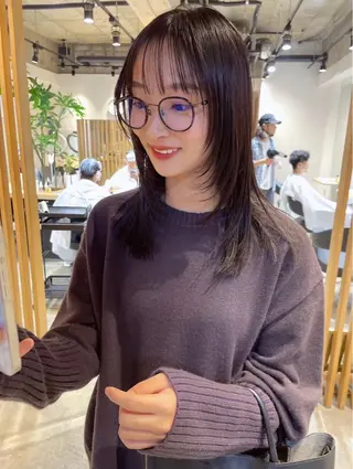 セミロング 💛似合わせカット カラー💛 amiのヘアスタイル