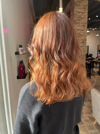 ロング カラー ヘアカラー&縮毛矯正 STAR☆RIVERのヘアスタイル