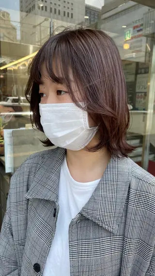 ショート カラー 髪質改善ストレート 🌈似合わせカットのヘアスタイル