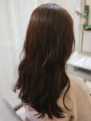 ロング amiu/カラー/ス パ🐰土井志歩のヘアスタイル