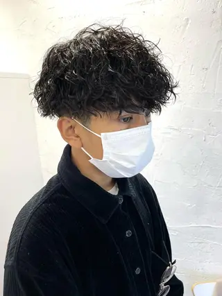 パーマ メンズ ショートヘア原宿 fifth コシのヘアスタイル