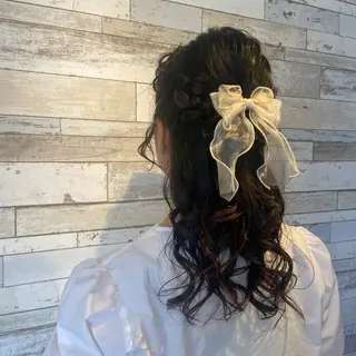 セミロング ヘアアレンジ ボブカット/アレンジ /さきのヘアスタイル