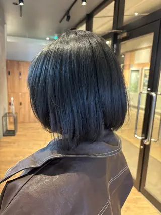 ショート カラー 🎀ワンレンボブ🎀 ワンカラー　あゆみのヘアスタイル