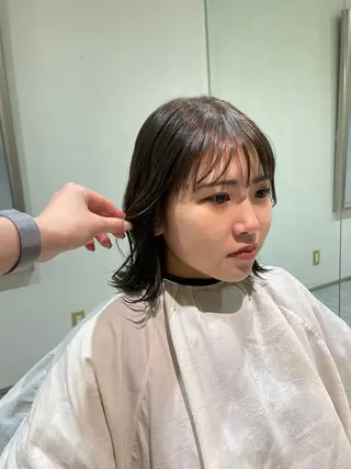 ミディアム 本城 紗良のヘアスタイル