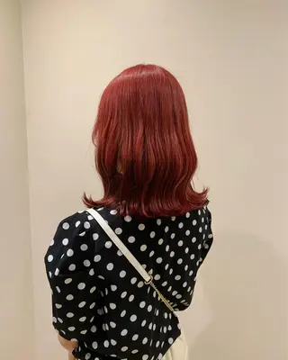 ミディアム カラー ヘアアレンジ 山口 樹里のヘアスタイル