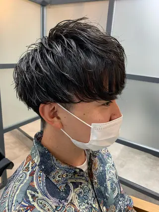 ショート パーマ メンズ 【S.BROOM】 店長　西川徹のヘアスタイル