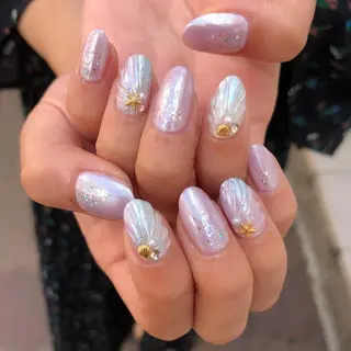 ロング カラー ヘアアレンジ キッズ ネイル マツエク・マツパ 福田 加奈のネイルデザイン