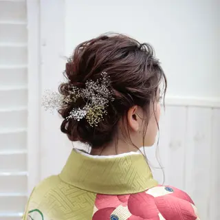 ミディアム ヘアアレンジ ぱつっとボブ/ 小野あかねのヘアスタイル
