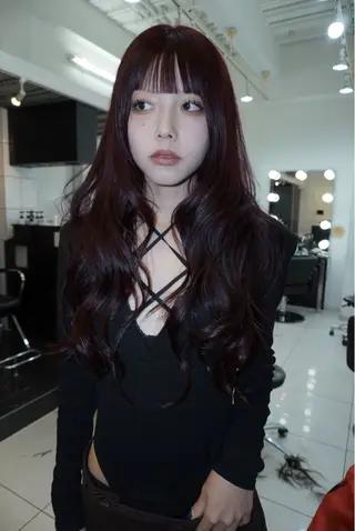 ロング カラー ヘアアレンジ MIYU/ニュアンス /ケアブリーチカラーのヘアスタイル