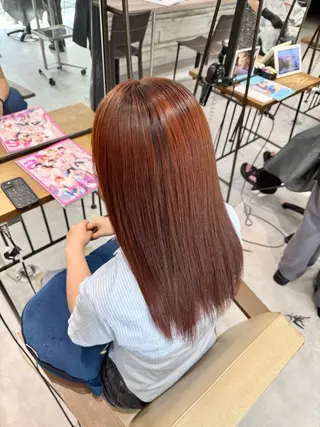 ロング カラー ブリーチなしwカラー /艶カラー/oukaのヘアスタイル