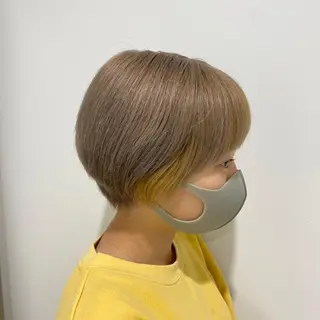 ショート カラー エフェクトブリーチ 🌟前澤啓太朗のヘアスタイル