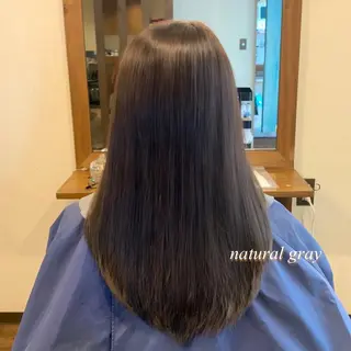 セミロング カラー 透明感カラー/ブリー チ無し/瀧田恭平のヘアスタイル