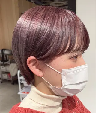 ショート カラー スキバサミを使わない カット🌼唯🌼のヘアスタイル