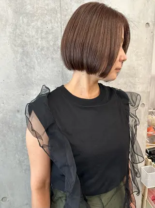 ミディアム ボブ/ゆるふわ ボブパーマ/とういのヘアスタイル