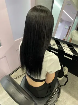 ロング 縮毛矯正・髪質改善 特化 出納 直起のヘアスタイル