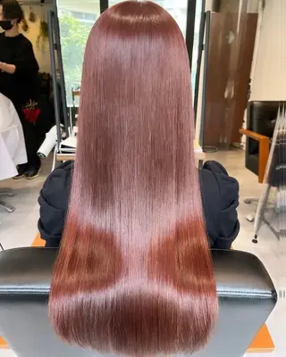 ロング 暖色カラー‪🩷 アレンジ/ｱｽﾅのヘアスタイル